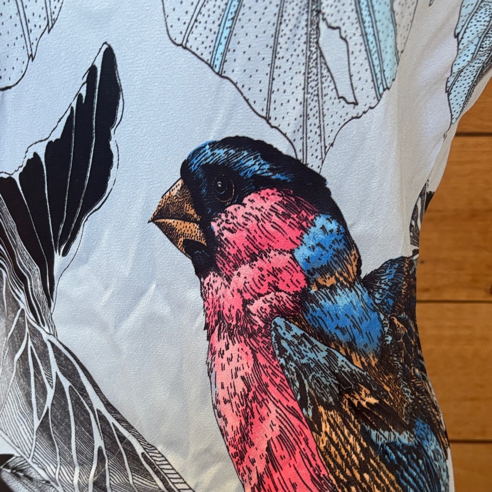 Anthropologie Tropical Parrot Maxi Dress - Blue/Pink - Picture 4 of 6